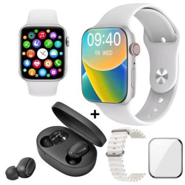 Imagem de Relógio Smartwatch Pro Serie 9 C/fone Pulseira Pelicula Kit Completo -
