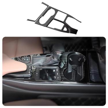 Imagem de KELEIMAI Acessórios de carro adequados para Lexus UX 200 250h UX200 UX250h 2019-2022 manípulo de mudança de marchas painel painel painel capa (escovado preto) 3 peças aço inoxidável