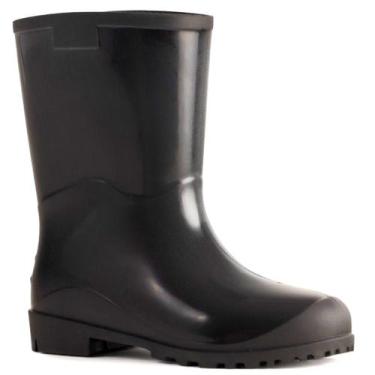 Imagem de Bota Infantil PVC Casual Cano Médio Innpro Kids - Preto, 30/31