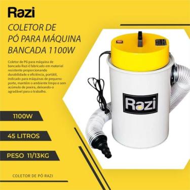 Imagem de Coletor De Pó Máquina Bancada 1100w 45 L Rzc100 Razi 220v, 220V