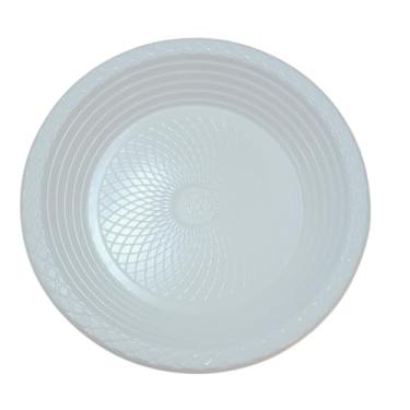 Imagem de Prato Fundo Descartável Premium P/Refeição Churrasco Festa 23cm 10 Unidades (BRANCO)
