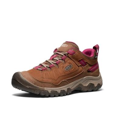 Imagem de KEEN Tênis de caminhada feminino Targhee 4 de altura baixa, durável, confortável, à prova d'água, Bison/Beaujolais, 37