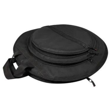 Imagem de Capa Bag Prato Bateria Super Luxo Tripla Acolchoado Alça