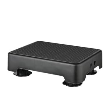 Imagem de Fenteer Banqueta ajustável com plataforma pequena, suporte para adultos, crianças, idosos, mulheres, cozinha, banheiro, trailer, camping, escritório, Preto
