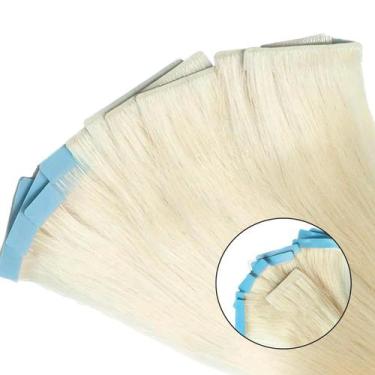 Imagem de Megahair Loiro Aplique Invisivel Fita Adesiva 60cm 40 Peças - cabelo h