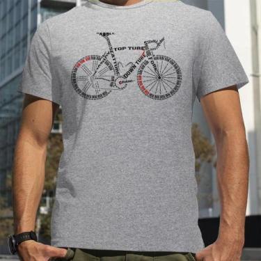 Imagem de Camiseta Masculina De Verão Respirável Com Estampa De Bicicleta De Mon
