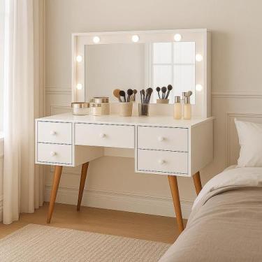 Imagem de Penteadeira Camarim Anaisa com Luz de Led Branca - Anyben