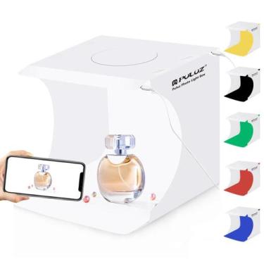 Imagem de Caixa de estúdio fotográfica PULUZ mini portátil de 20 cm com luz LED 