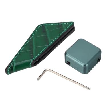 Imagem de Suporte de giz de bilhar clipe magnético portátil de alumínio para taco de sinuca com clipe de cinto para jogadores de bilhar (verde escuro)