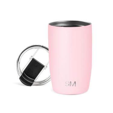 Imagem de Simple Modern Caneca de café de viagem com tampa flip | Copo térmico térmico reutilizável de aço inoxidável com isolamento térmico para café gelado | Presentes para mulheres homens e mulheres | Coleção Voyager | 340 g | Blush