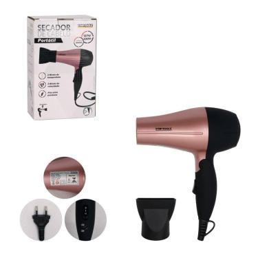 Imagem de Secador De Cabelo Portátil 1200W Bivolt - Rosa