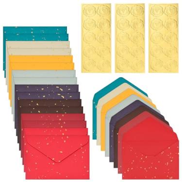 Imagem de BAYTORY Conjunto de envelopes de convite A6 com 24 peças, envelopes de cartão comemorativo, envelope estético para casamentos, aniversário, formatura, Natal (conjunto de envelope)