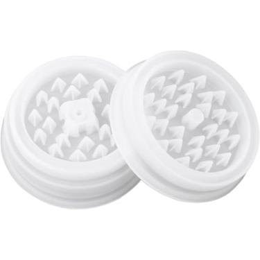 Imagem de 1 conjunto de molde de silicone branco redondo DIY para artesanato em resina, molde de moedor de resina de silicone de alta resistência, material de escultura, suprimentos de fundição
