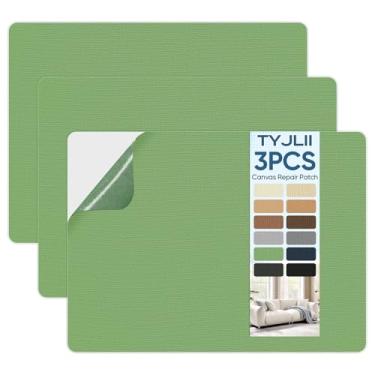Imagem de TYJLII Patch de reparo de tela, adesivo de tecido impermeável para barraca, cobertura de barco, dossel, guarda-chuva, capa de móveis, toldo, bagagem, sofá. (21 cm x 28 cm - verde)