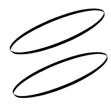 Imagem de Sam&Johnny Nova correia giratória 205 x 5 x 0,6 mm/322 mm de substituição para toca-discos de gramofone toca-discos (2 peças)