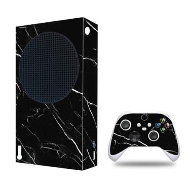 Imagem de Skin Wrap compatível com Xbox Series S, decalque de vinil capa adesiva protetora para console de jogos e controle (mármore preto)