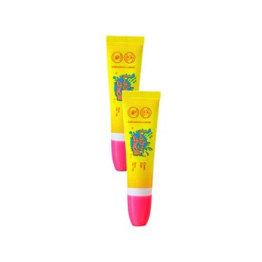 Imagem de Kit 2 Hidratante Labial Laby Chiclé com Cor Sabor Tutti Frutti 10g