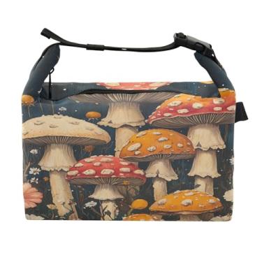 Imagem de STAYTOP Lancheira Wild Mushrooms com fivela de alça, lancheira isolada para meninos e meninas, lancheira térmica para trabalho escolar