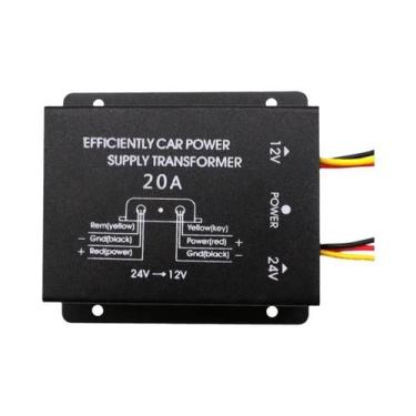 Imagem de Conversor De Potência Automotivo 24V Para 12V, Módulo Redutor De 10A a