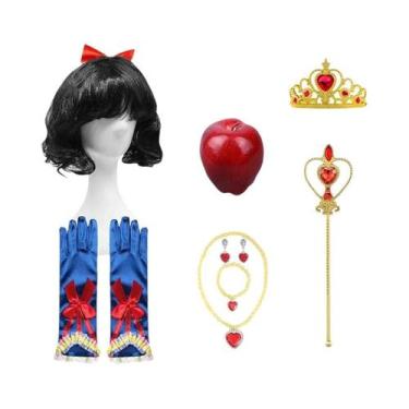Imagem de Conjunto De Fantasia De Princesa Branca De Neve Para Meninas Com Coroa