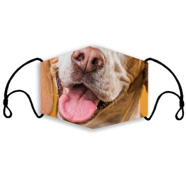 Imagem de Máscara facial para cães reutilizável e lavável com inserção de filtro para crianças