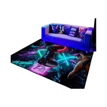 Imagem de Tapete De Jogo 3D Grande Para Meninos, Antiderrapante, Design De Contr