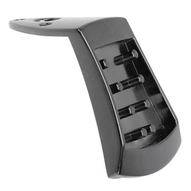 Imagem de Ymiko Arremate de Metal Preto Ajustável para Bandolim Superior Arqueado de 8 Cordas, Design Triangular Com Parafusos de Montagem, Peça de Reposição de Instrumento de Ajuste Universal