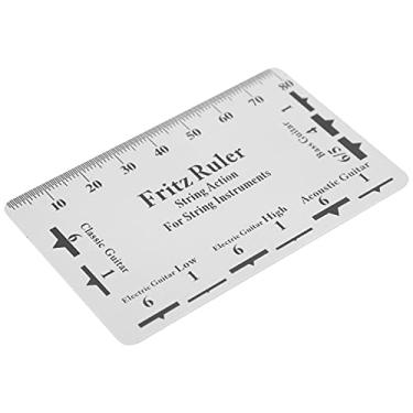 Imagem de Cryfokt Régua de Altura de Corda Macia, Baixo Elétrico, Guitarra Acústica, Kit de Ferramentas de Medição, Material Plástico de Pvc, 3,3 X 2,1 pol., Músicos