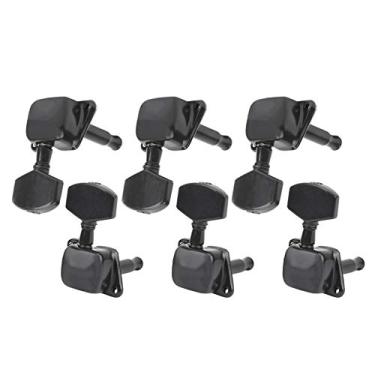 Imagem de Acouto Conjunto de Chaves de Afinação de Cordas de Alto Desempenho Guitarras Semifechadas - 6 Pinos de Afinação de Metal Com Parafusos e Buchas Roscadas - Peças de Instrumentos Musicais e à Prova de