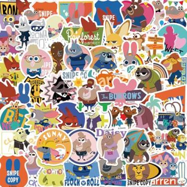 Imagem de 50 adesivos fofos de desenhos animados para crianças, adesivos de anime, adequados para água, garrafas, guitarra, laptops, telefones e muito mais.