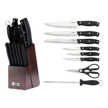 Imagem de Jogo de Facas com Cepo Nexus 14 Peças Neuhaus Aço Inoxidável