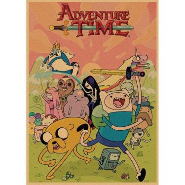 Imagem de Pôster Wall Art Adventure Time com Finn e Jake Anime
