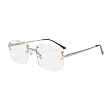 Imagem de HPIRME Óculos sem aro masculinos, óculos vintage femininos, acessórios, estilo sem armação (9)