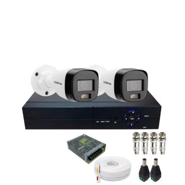 Imagem de Kit 2 Câmera De Segurança Intelbras Vhd 3220b Full Color Com Áudio Dvr 4ch S/Hd