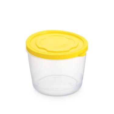 Imagem de Pote Redondo Com Tampa Plástico 15,2x11,2cm Empilhável 1,5L