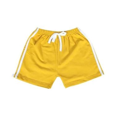 Imagem de Shorts De Verão Listrados De Algodão Para Meninas E Meninos, Calças De