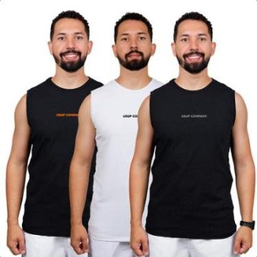 Imagem de Kit de 3 Camisa Regata Masculina Camiseta Cavada-Masculino