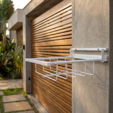 Imagem de Lixeira de Rua Suspensa Retratil Grade Reforçada em Aço 50cm x 40cm - 