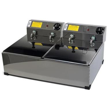 Imagem de Fritadeira Elétrica A Óleo Jumbo 14 Litros Inox Com Tampa Voltagem:110