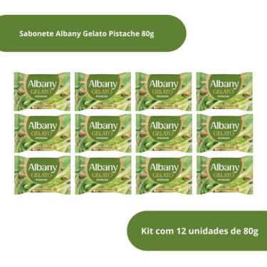 Imagem de Kit com 12 Sabonete em Barra Albany Gelato Pistache 80g