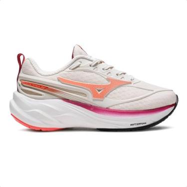 Imagem de Tênis Mizuno Space 5 Junior, 29, Bege, Coral