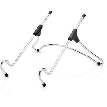 Imagem de Suporte Notebook Ergonômico Base Tablet Dobrável Aço Cromado - Octoo