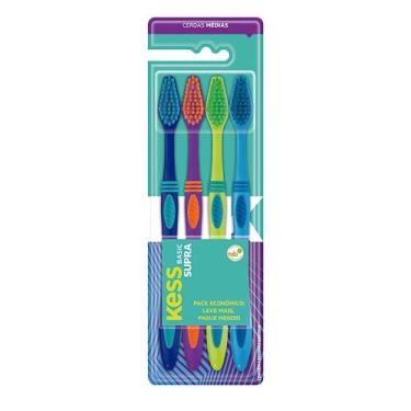 Imagem de Escova Dental Media Kess Kit com 4 Unidades Basic Supra