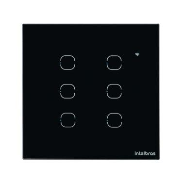 Imagem de Interruptor Smart Wi-fi Touch 6 Teclas Preto Ews 1006 4850027 - INTELB