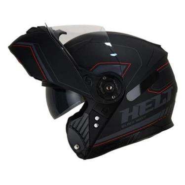 Imagem de Capacete Helt Hippo Glass Preto Fosco Escamoteável Lançament, XL