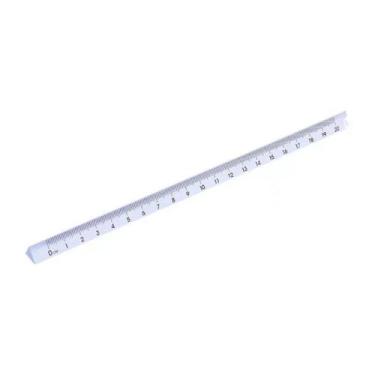 Imagem de Régua Triangular Acrílica 3D Cristal 20cm - GENÉRICA