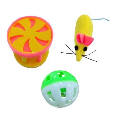 Imagem de Brinquedo para Gatos Ratinho Bolinha Sininho Chalesco
