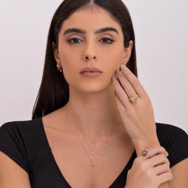 Imagem de Anel em Ouro 18K com Ametista e Diamantes - AU2633 - BRUNA TESSARO JOI