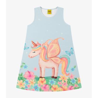 Imagem de Vestido Poly Flex Touch Cotton Vestido Rovi Kids Azul