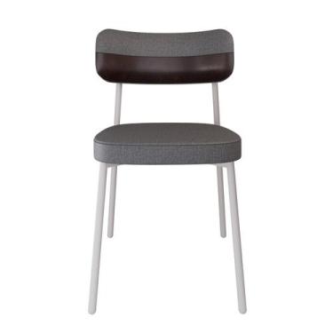 Imagem de Cadeira Alloa Fixa com 4 Pés 50 x 44,7 x 83,8 cm com 1 Unidade Cinza/C
